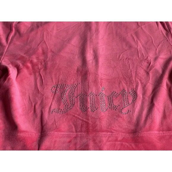 Juicy Couture Velour Track Jacket Hot Pink Full Zip Logo On The Back Women’s L - Picture 7 of 13
